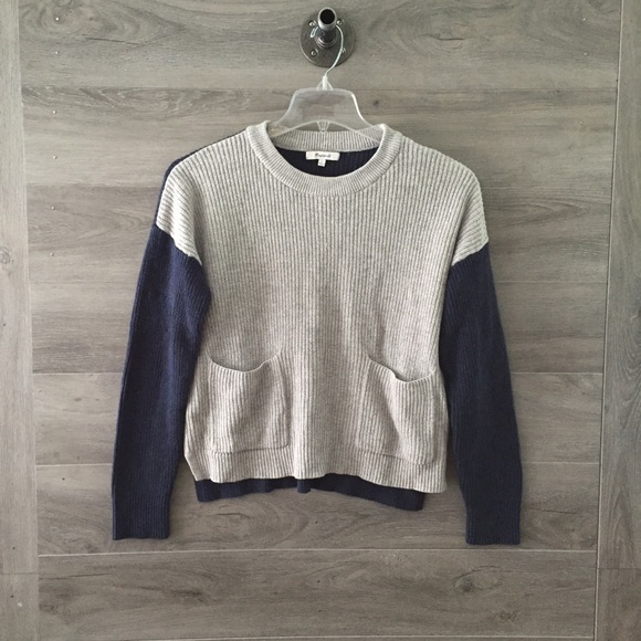 madewell patch pocket pullover sweater